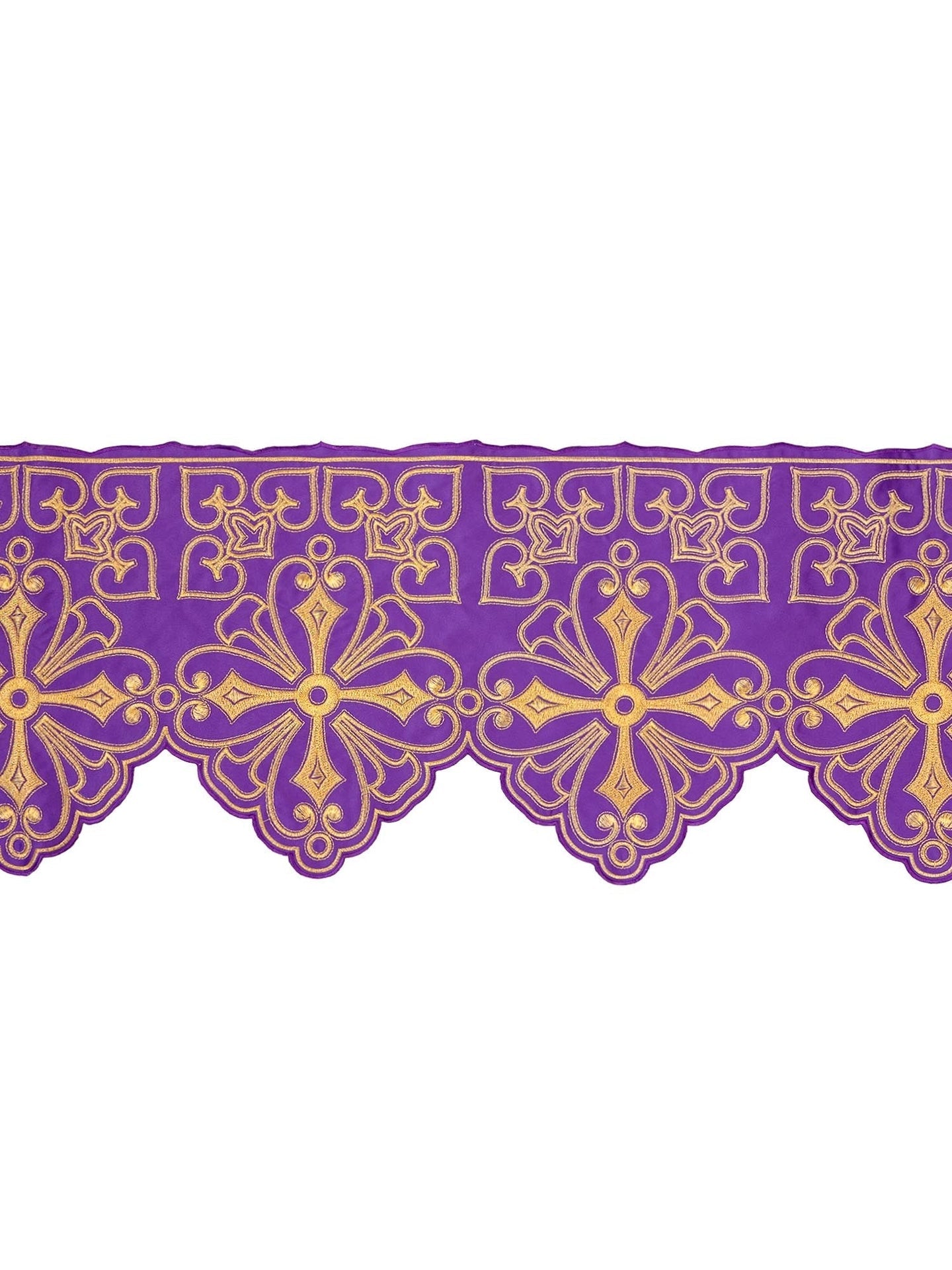 Metraż z haftem czołowym Rozeta Fioletowy