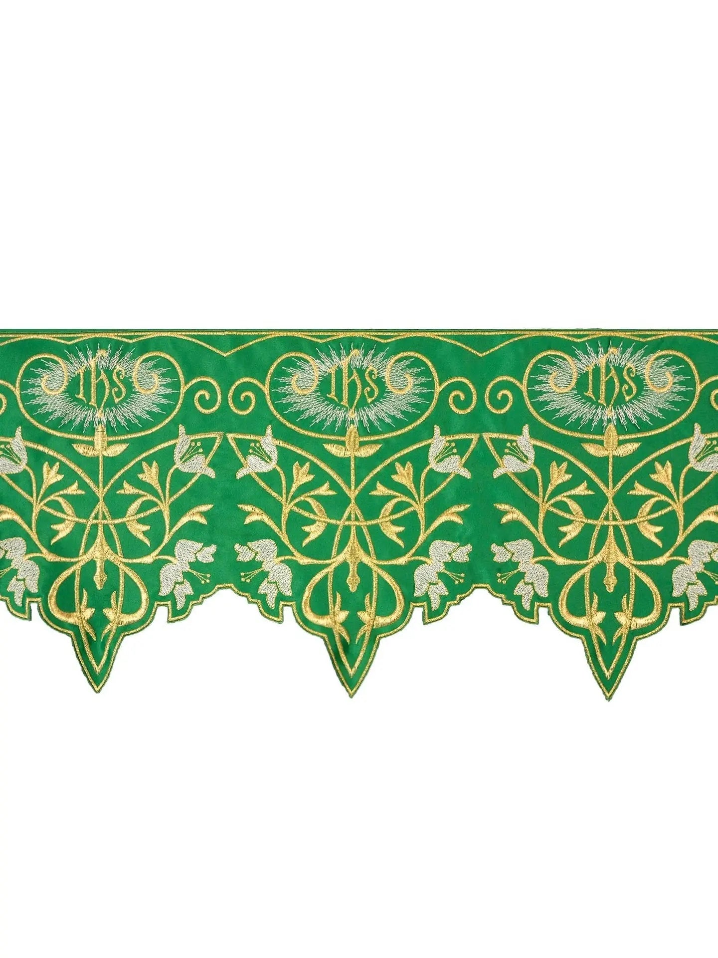 Metro con monograma IHS en verde