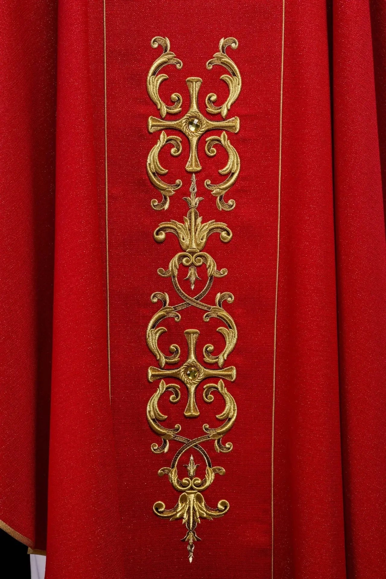 Richly Embroidered Chasuble Featuring Saint Florian