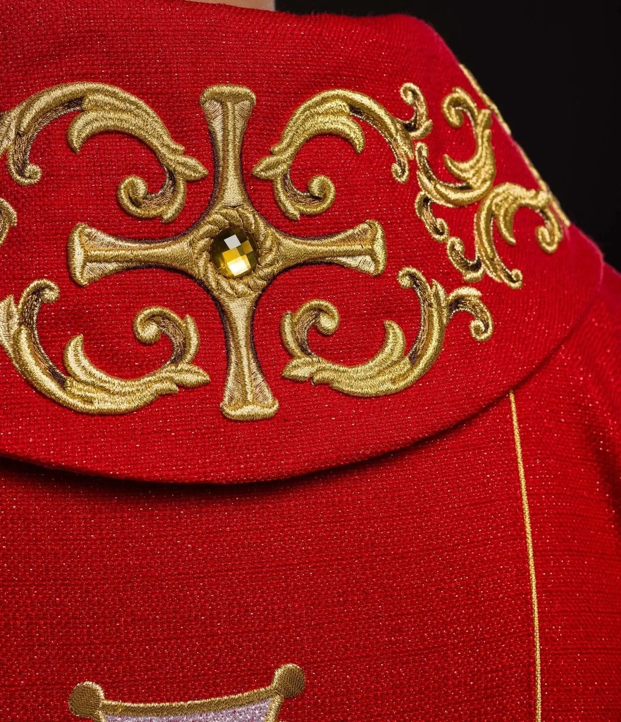 Richly Embroidered Chasuble Featuring Saint Florian