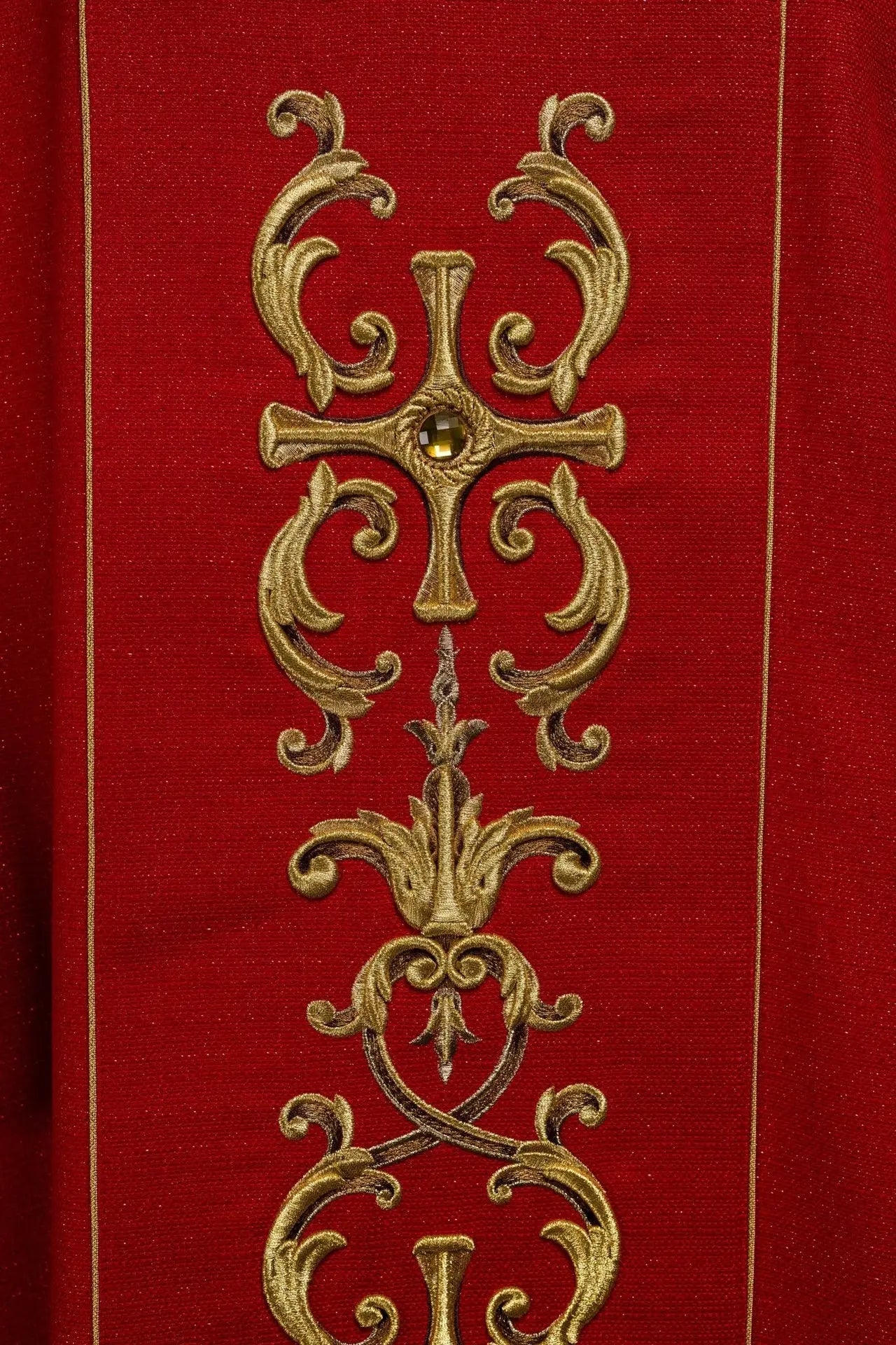 Richly Embroidered Chasuble Featuring Saint Florian
