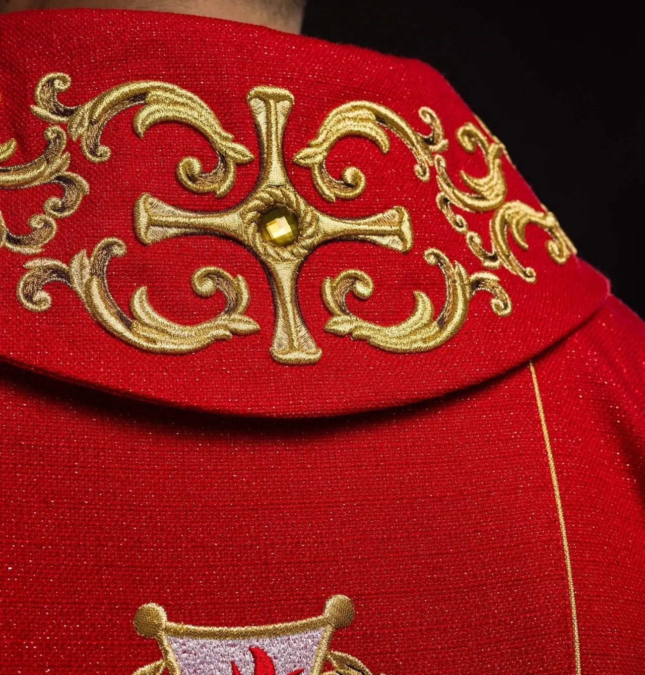 Richly Embroidered Chasuble Featuring Saint Florian