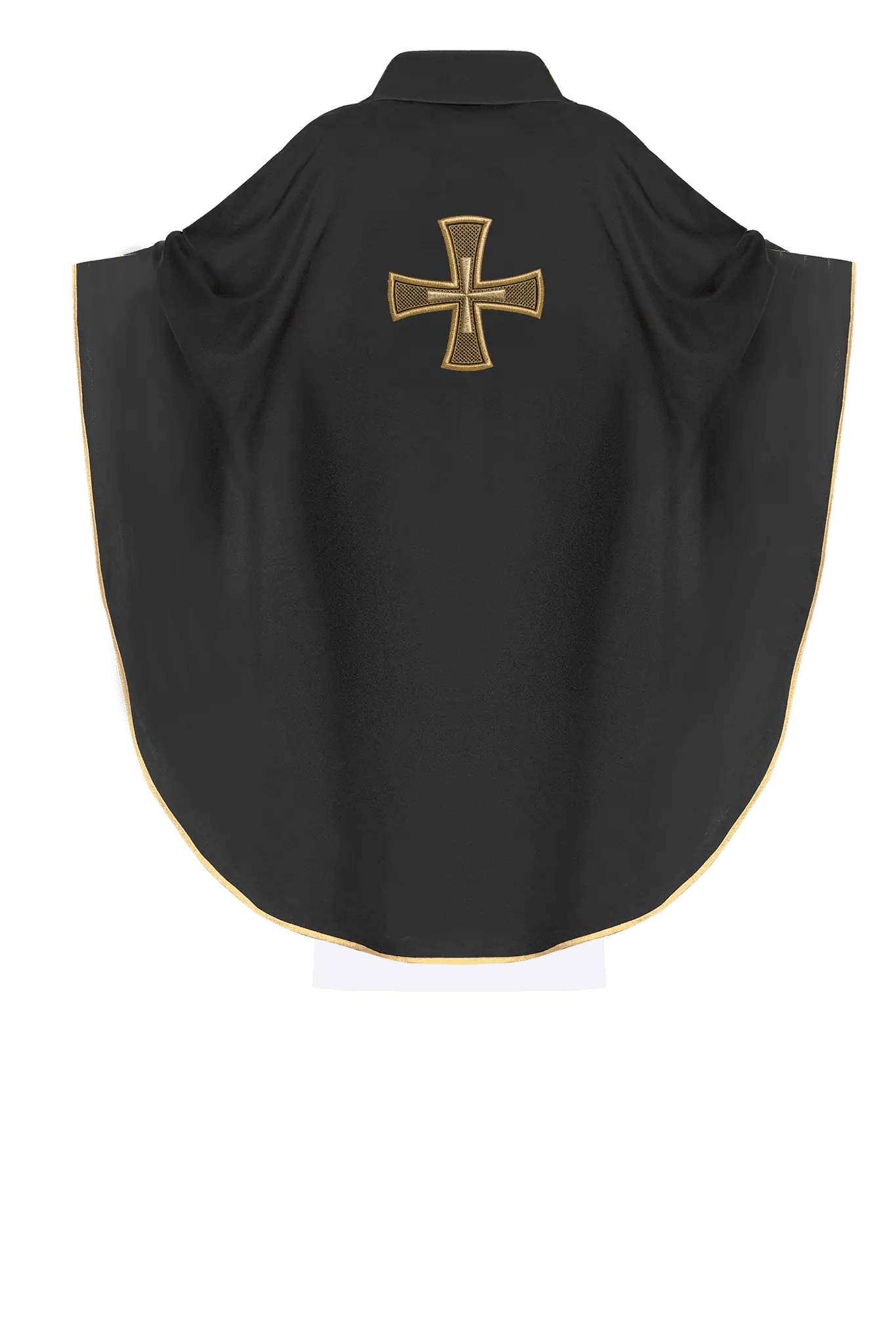 Casulla bordada IHS negra