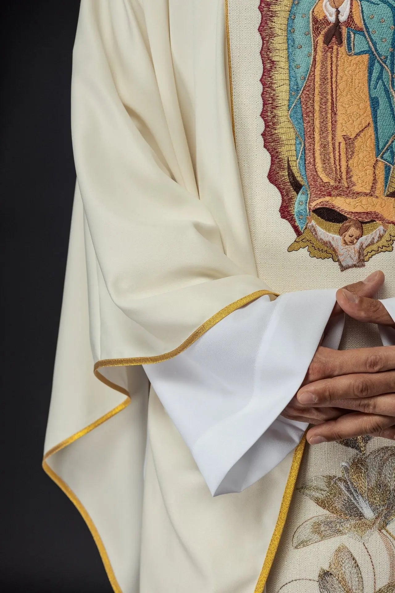 Embroidered chasuble with the image of Our Lady of Guadalupe