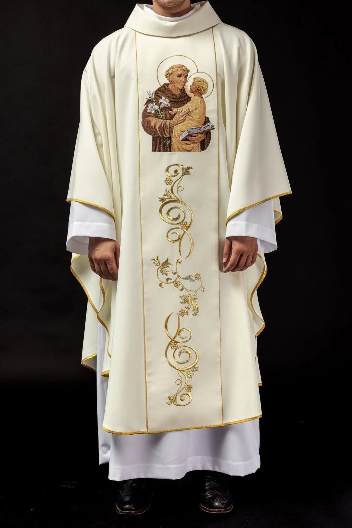 Embroidered Chasuble with Image of Saint Anthony