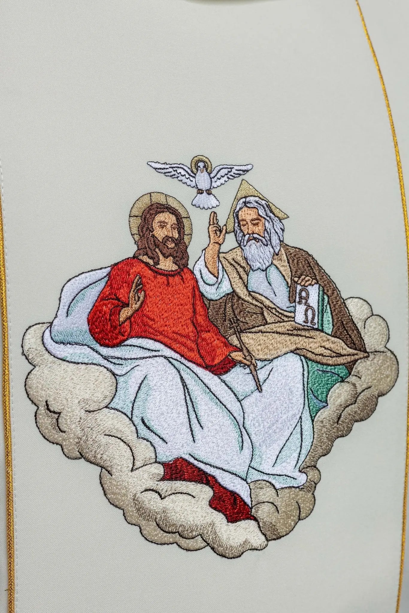 Embroidered Chasuble Featuring the Holy Trinity