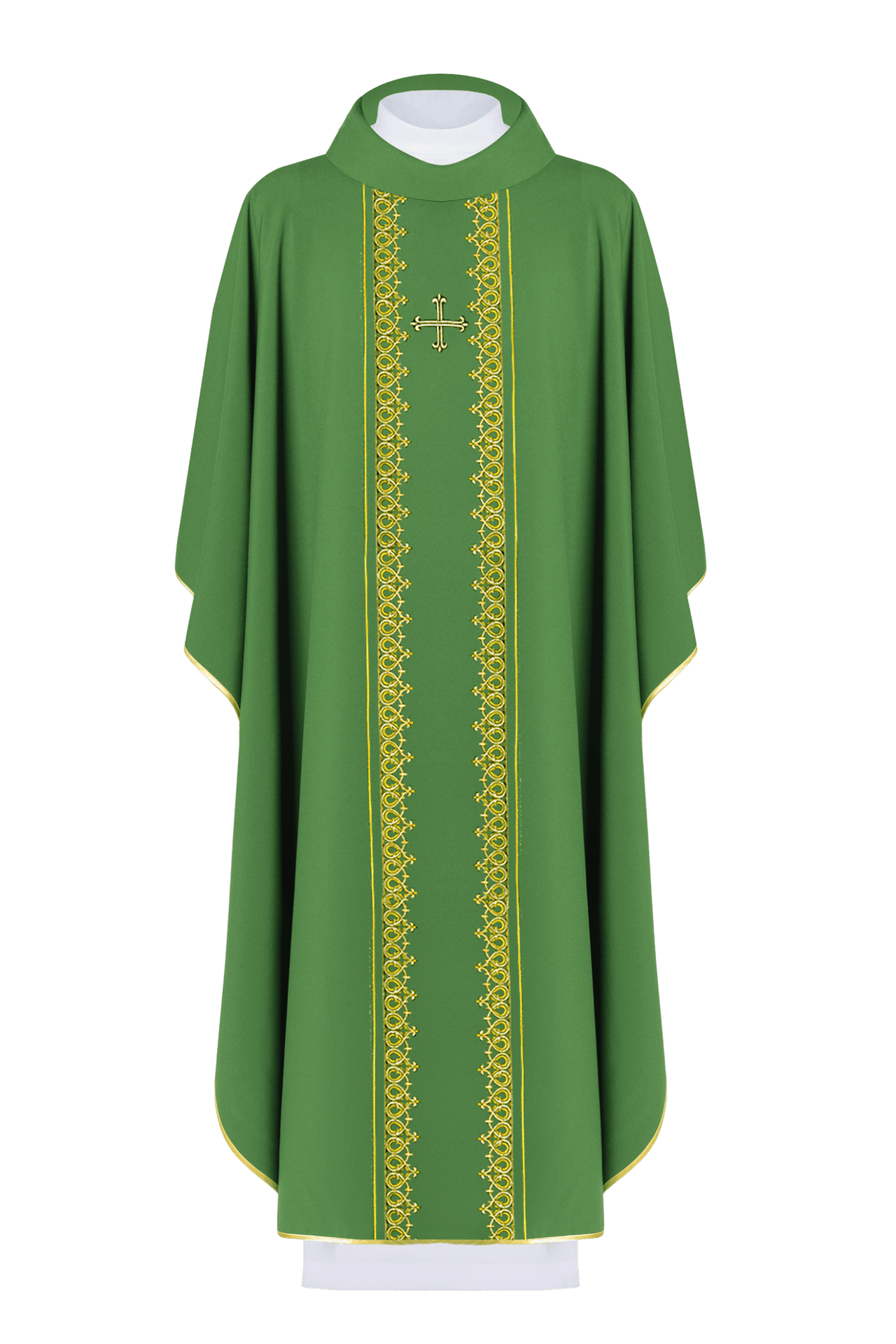 Ornat haftowany Zielony Mały Krzyż