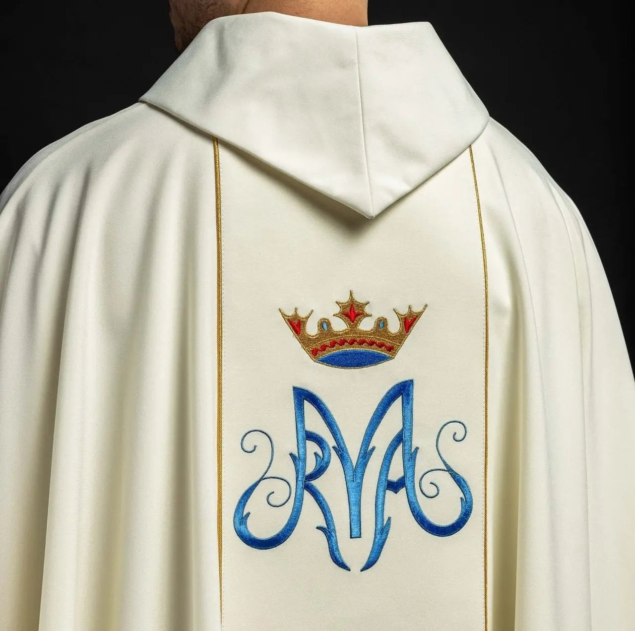 Chasuble of Our Lady of Czestochowa in ecru