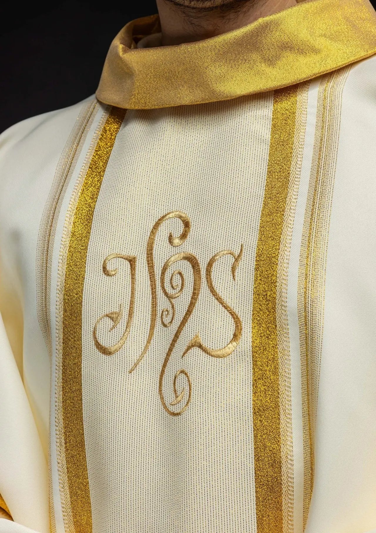 Chasuble with rich gilding and IHS motif