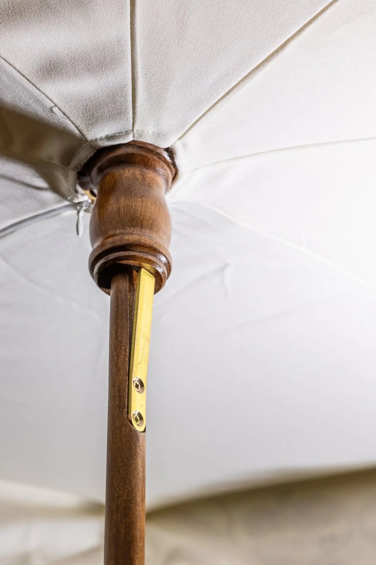Processional umbrella with gold blue embroidery