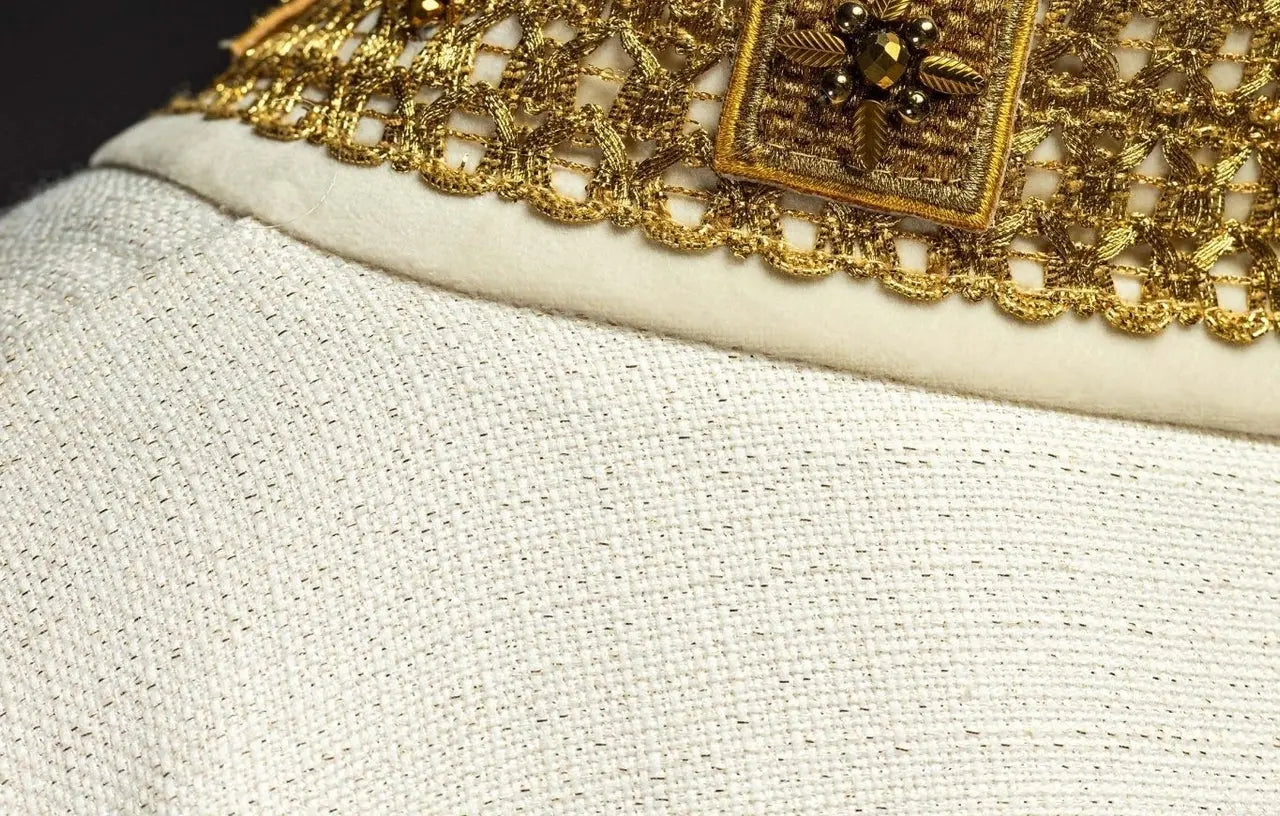 Handcrafted Chasuble with Natural Stones – Handmade Collection 7002