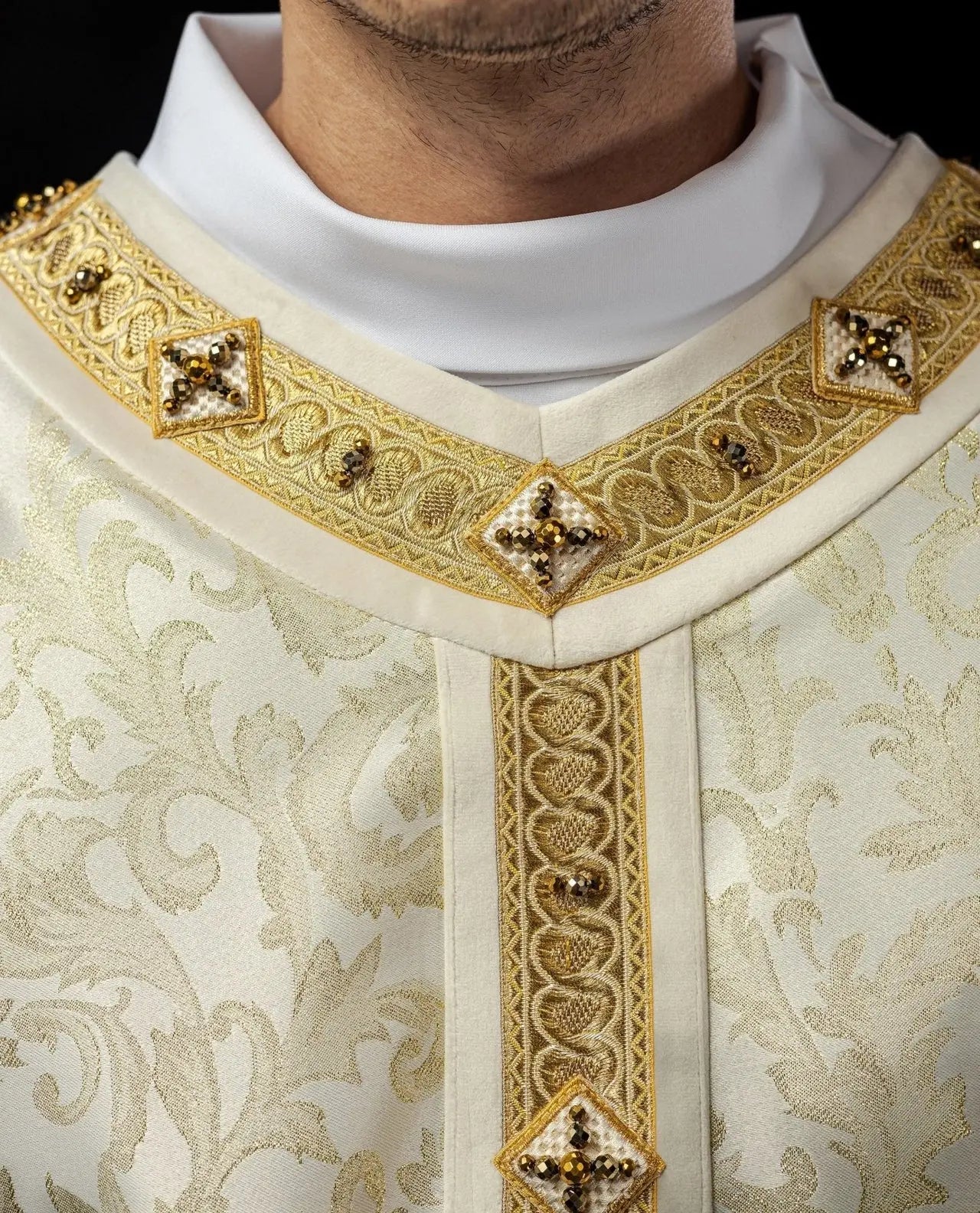 Handmade Chasuble with Natural Stones – Handmade 7003 Collection