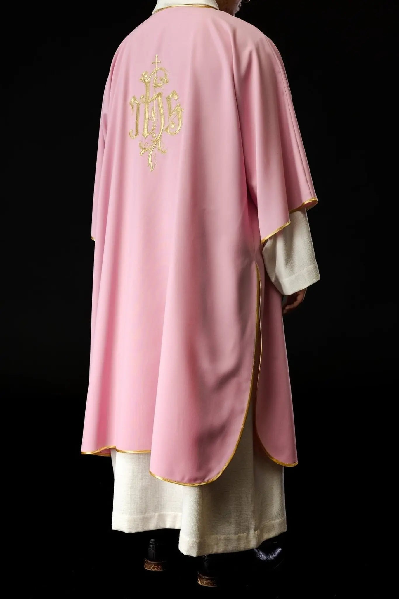 Pink IHS Embroidered Dalmatics