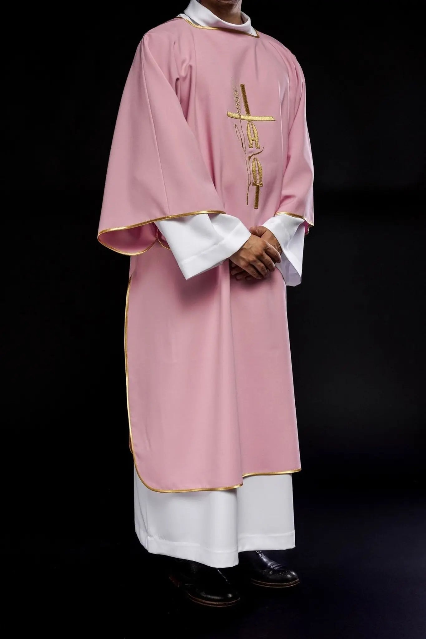 Pink Dalmatia with Alpha Omega embroidery