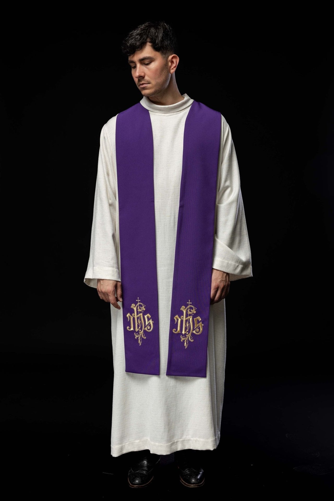 Stuła haftowana IHS