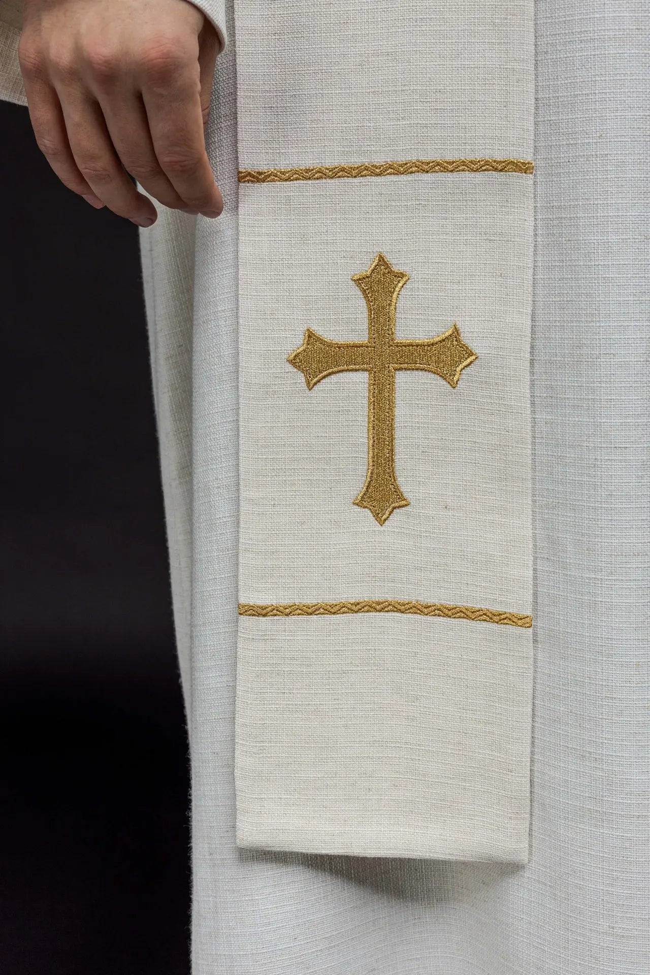 Estola bordada con la imagen de Jesús de la Divina Misericordia