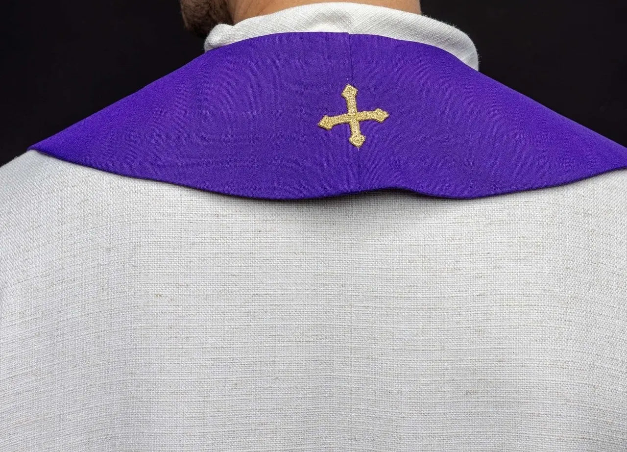 Priest's stole purple chalice IHS