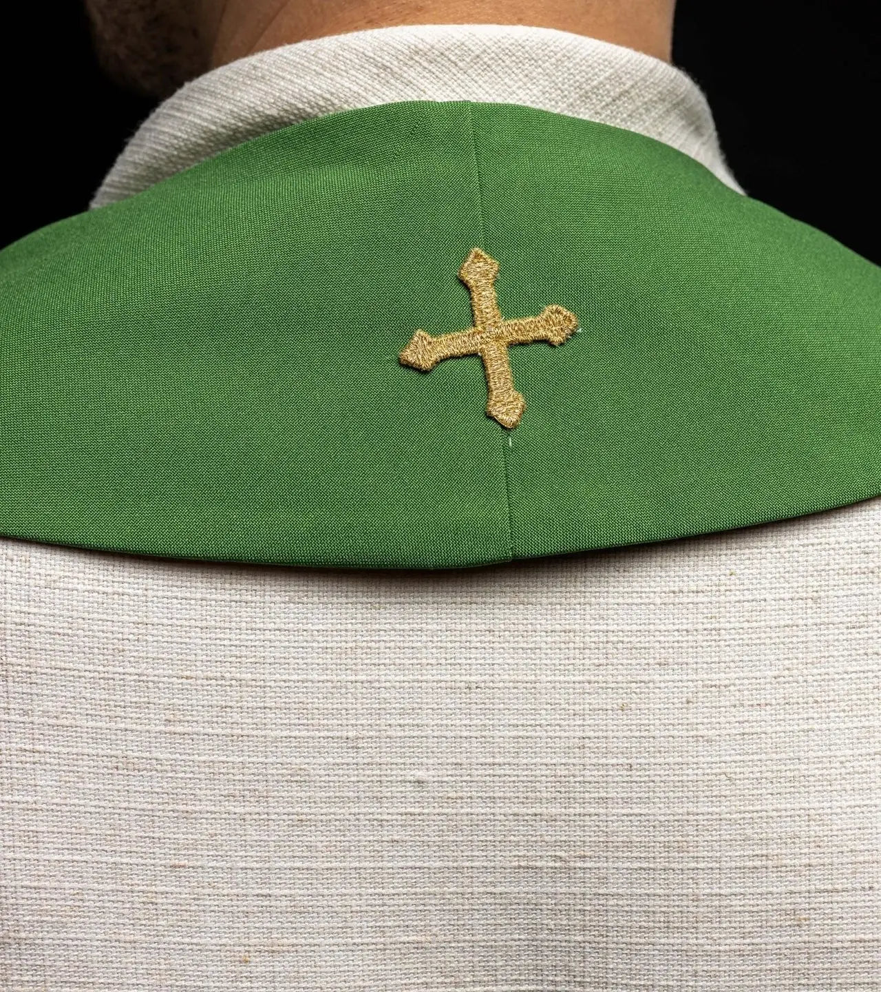 Estola bordada para sacerdote Verde Pez