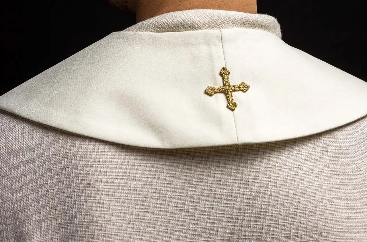 Estola de sacerdote cáliz IHS ecru
