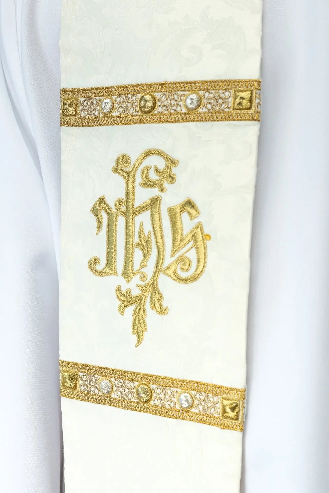 Easter lamb stole sewn on decorative fabric