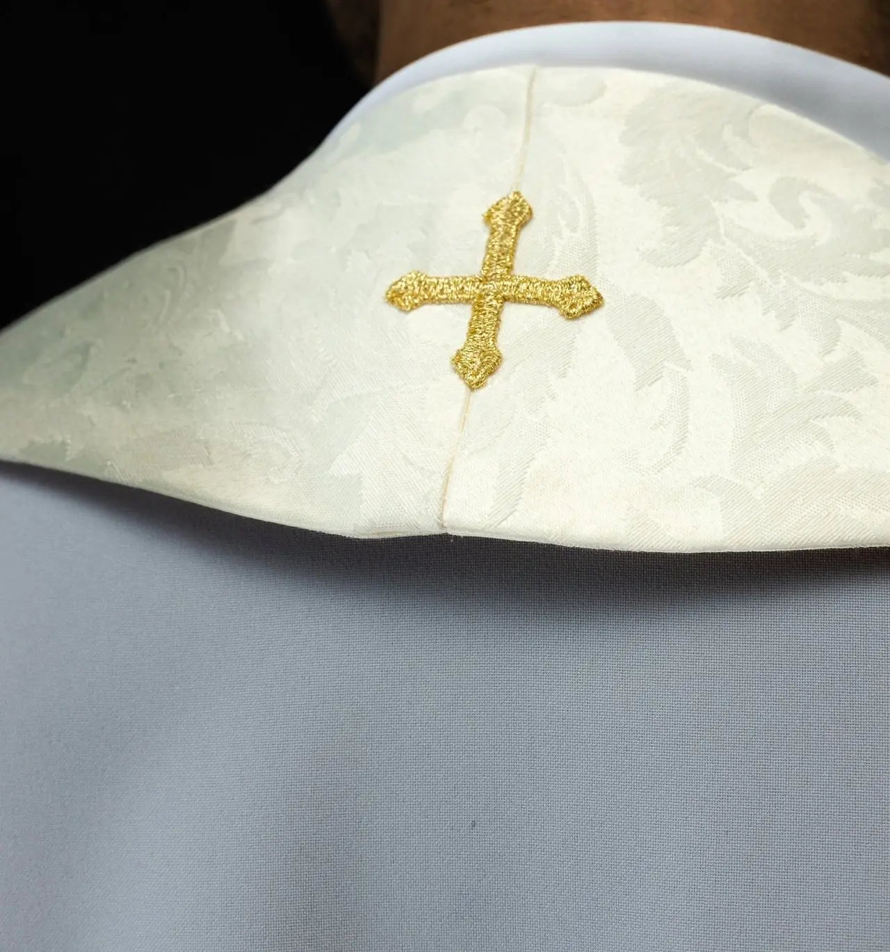 Easter lamb stole sewn on decorative fabric
