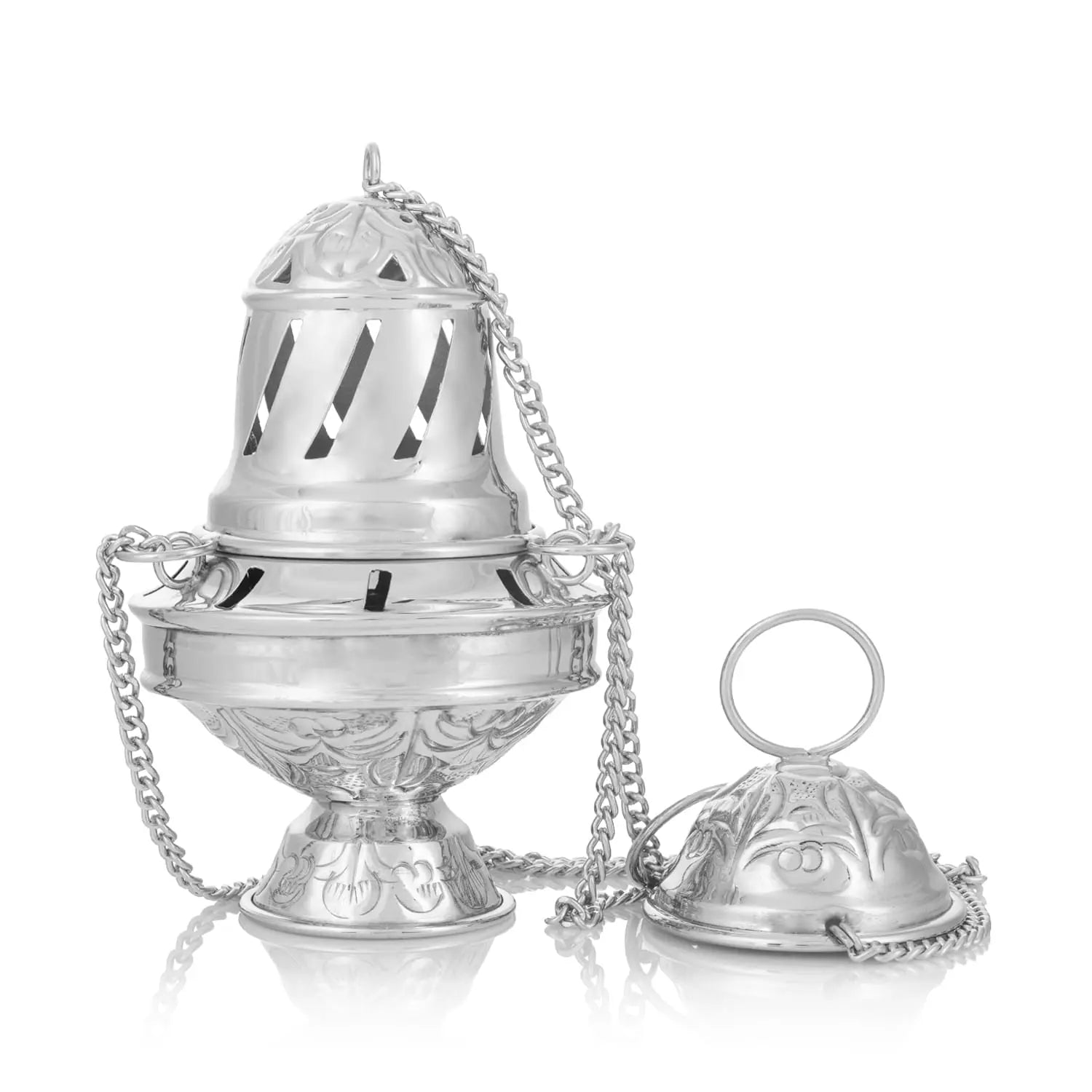 Nickel-Plated Brass Thurible – Santiago de Compostela 15 cm