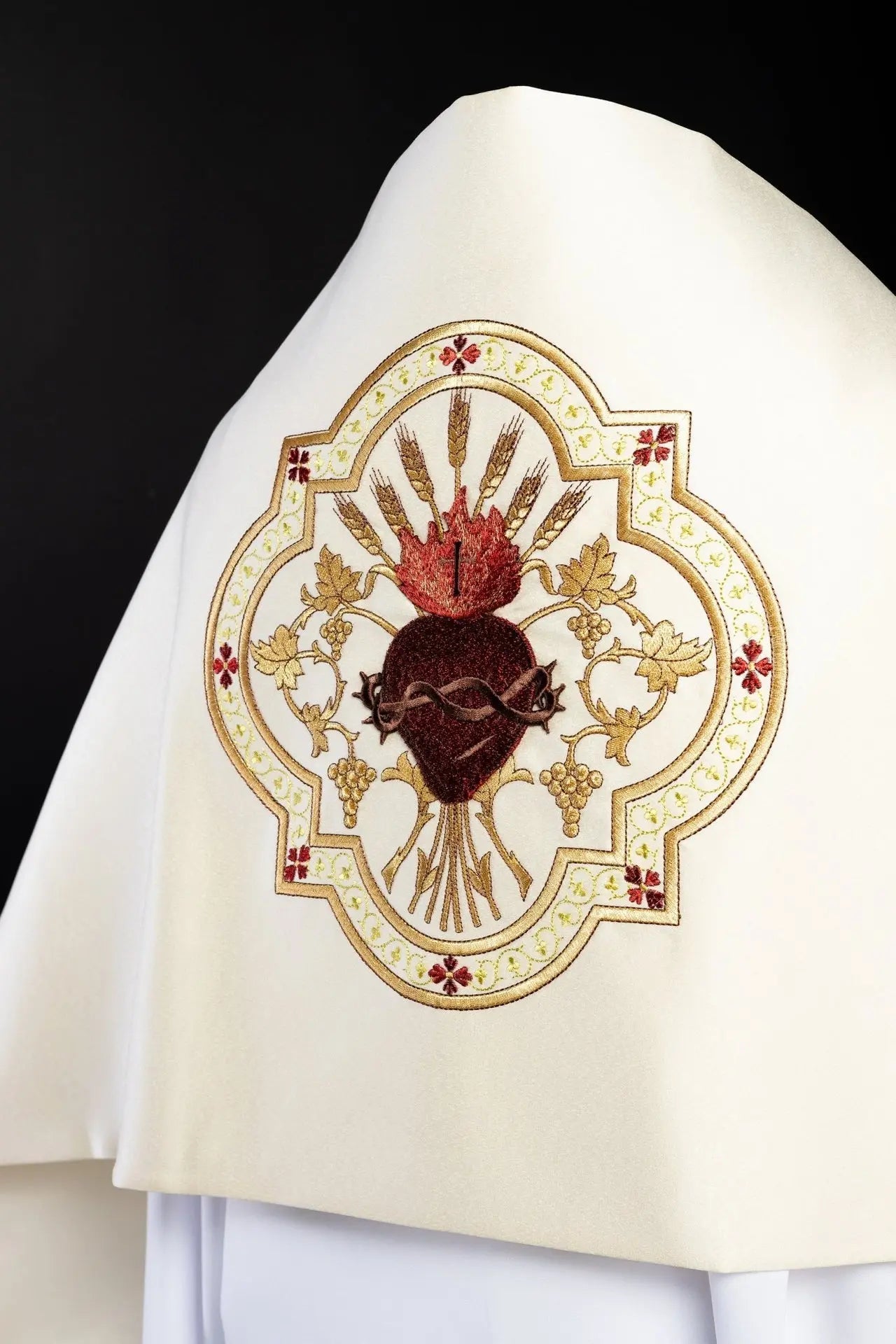 Velo litúrgico Corazón de Jesús ecru