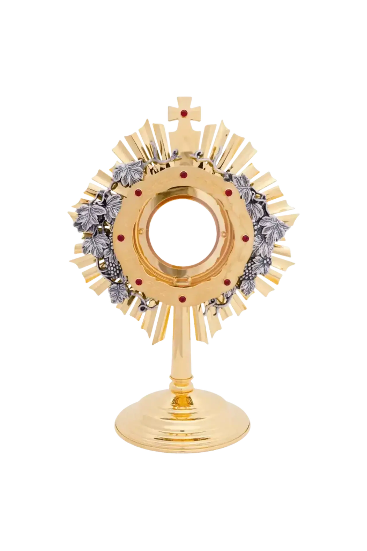 Gold-Plated Brass Monstrance with Vine Motif