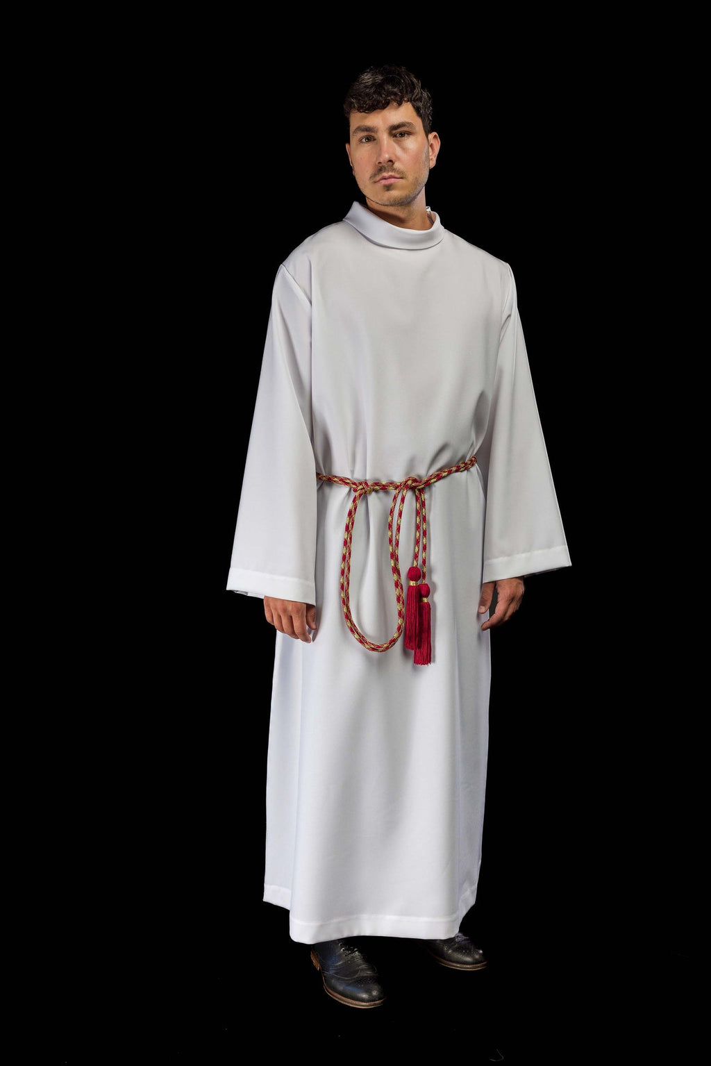 Cingulum litúrgico rojo-dorado