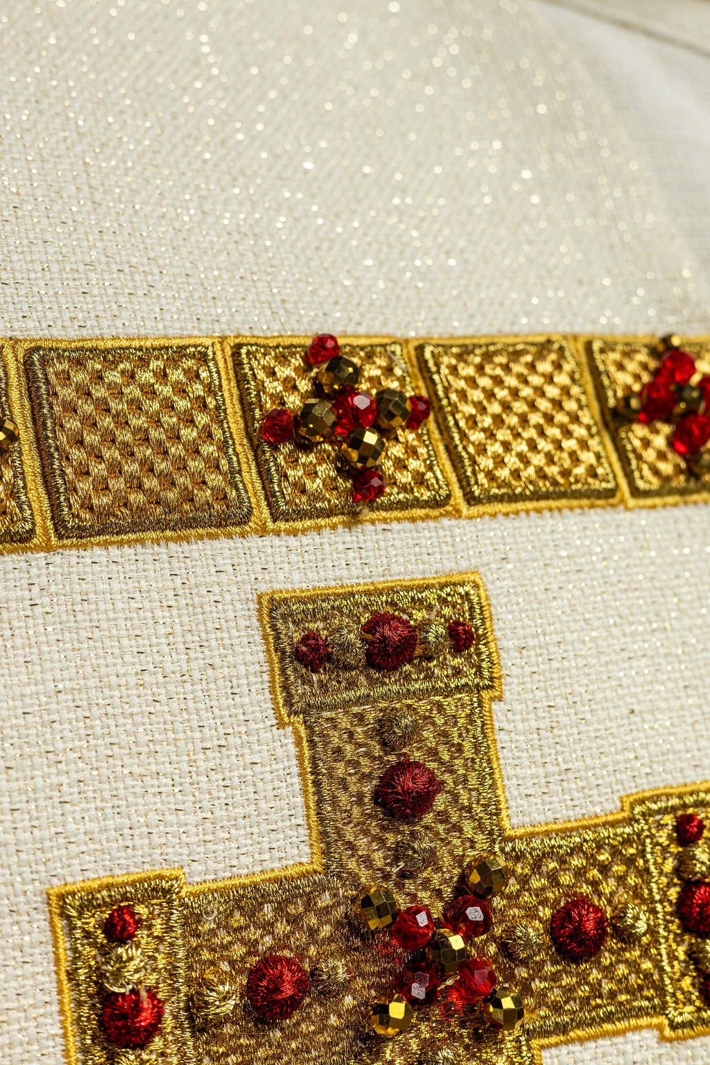 Ręcznie wykonana stuła z naturalnymi kamieniami Handmade 2011 - ORNATY.PL