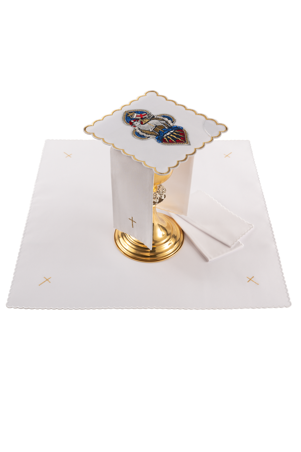 Bielizna kielichowa haftowana na Wielkanoc z Barankiem - ORNATY.PL