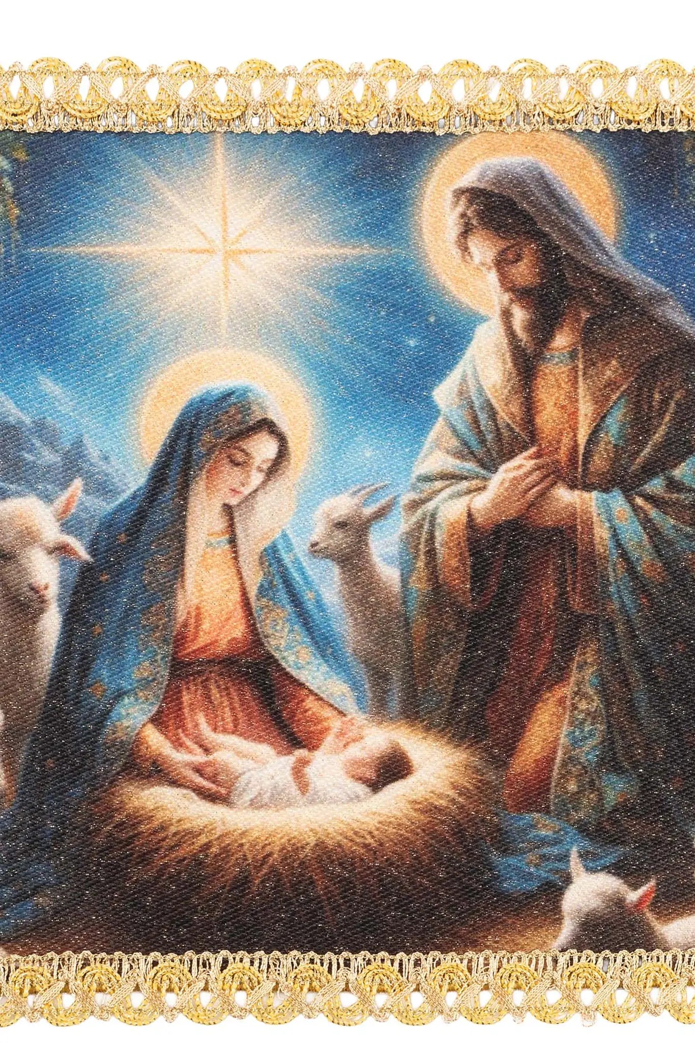 Paño de Cáliz de Navidad con la Imagen de la Sagrada Familia