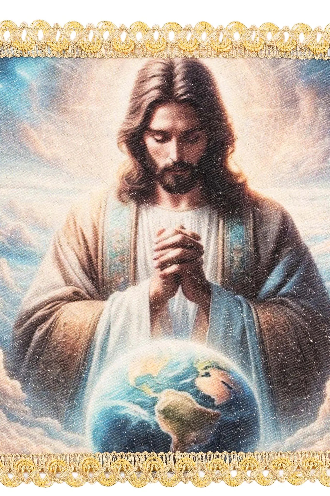 Paño corporal con la imagen de Cristo Rey del Universo