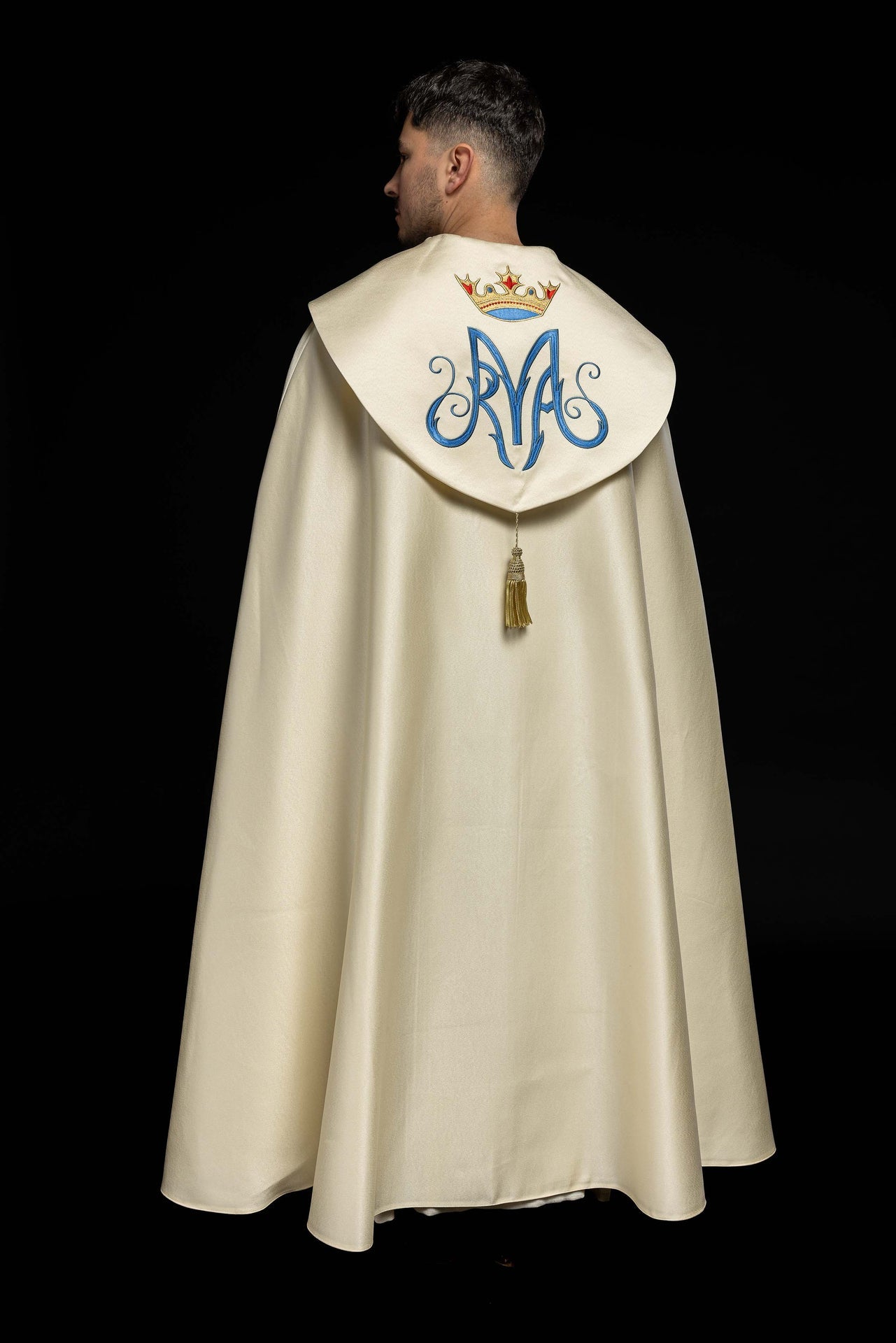 Kapa haftowana Maryjna Ecru - ORNATY.PL