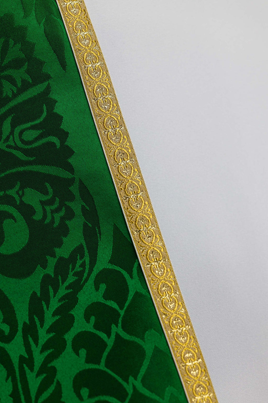 Capa romana lisa de jacquard verde