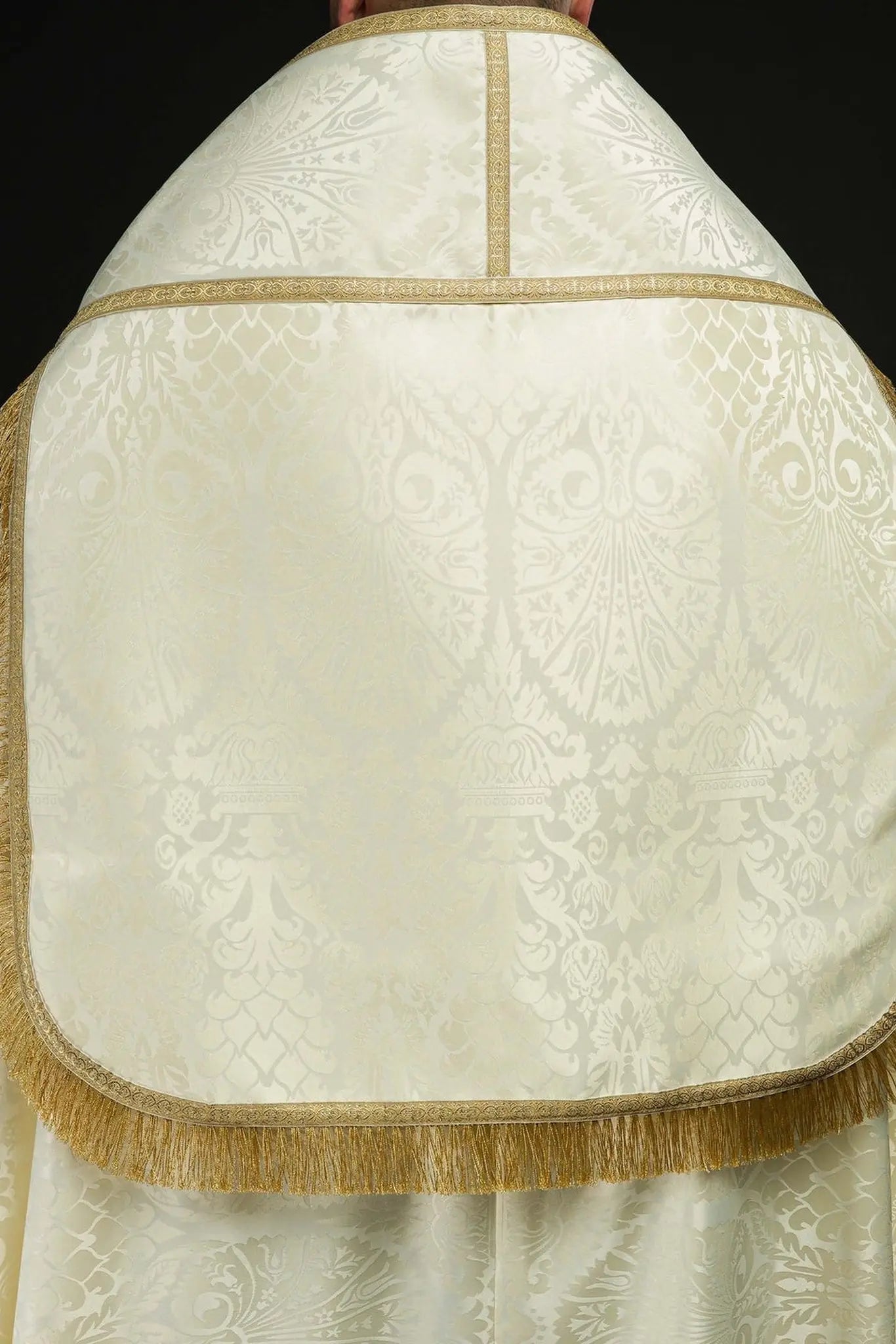 Capa romana jacquard lisa ecru