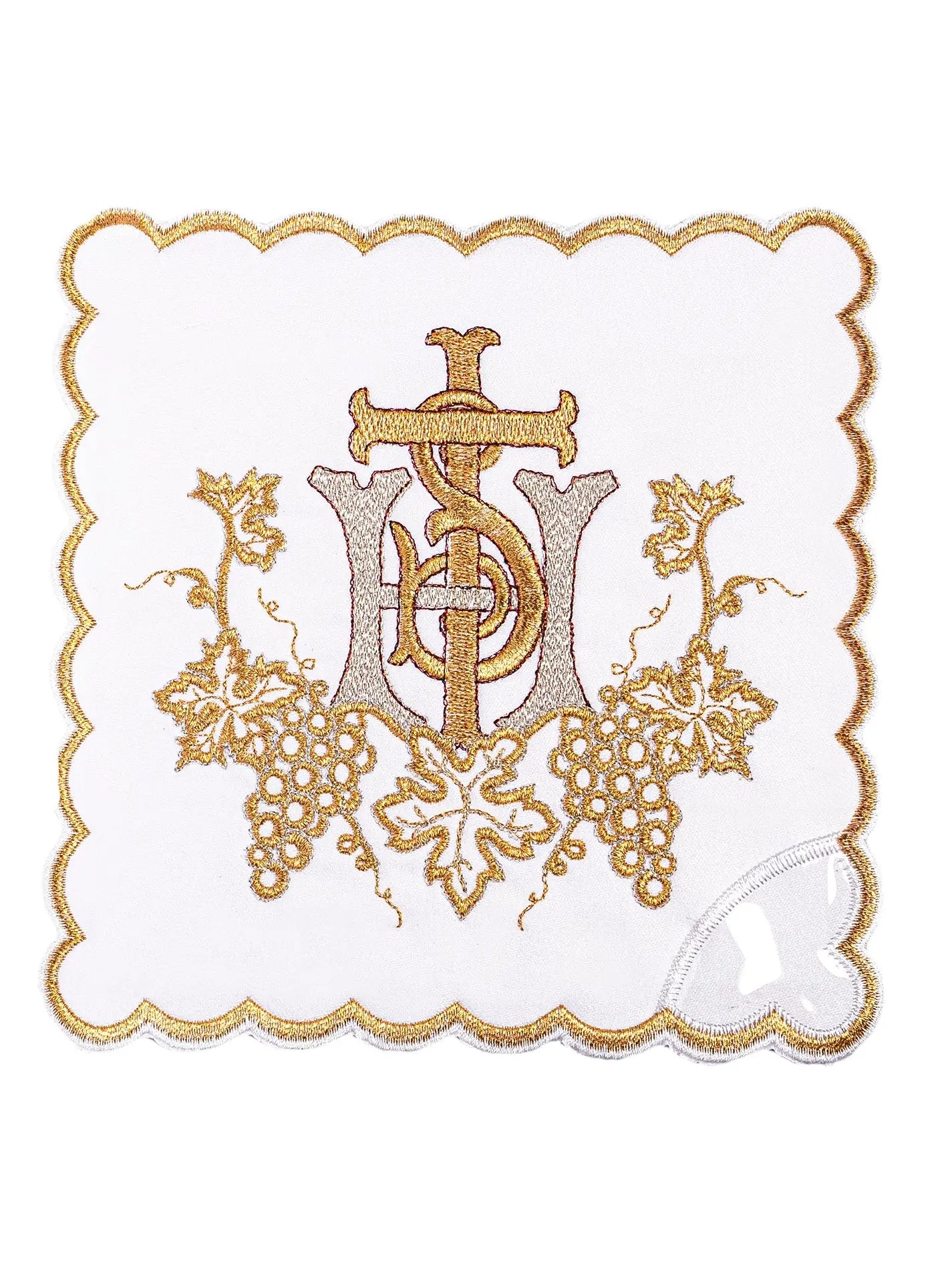 Chalice linen with thick IHS embroidery