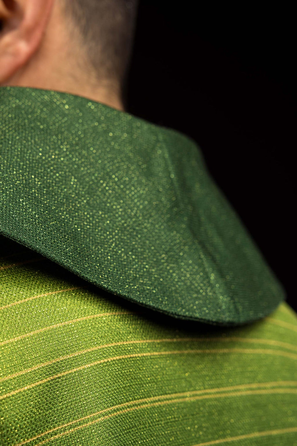 Ornamento impreso con Cruz de Jerusalén verde