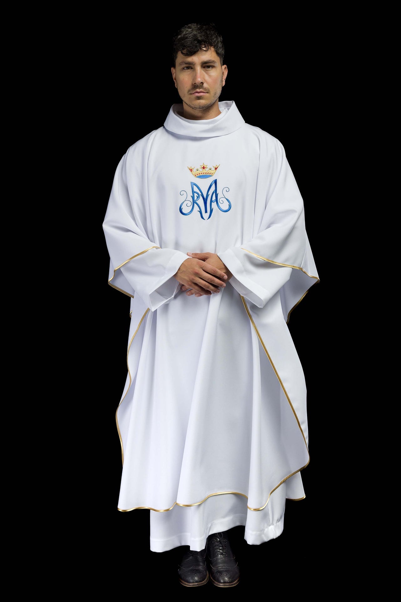 Biały ornat liturgiczny maryjny - ORNATY.PL