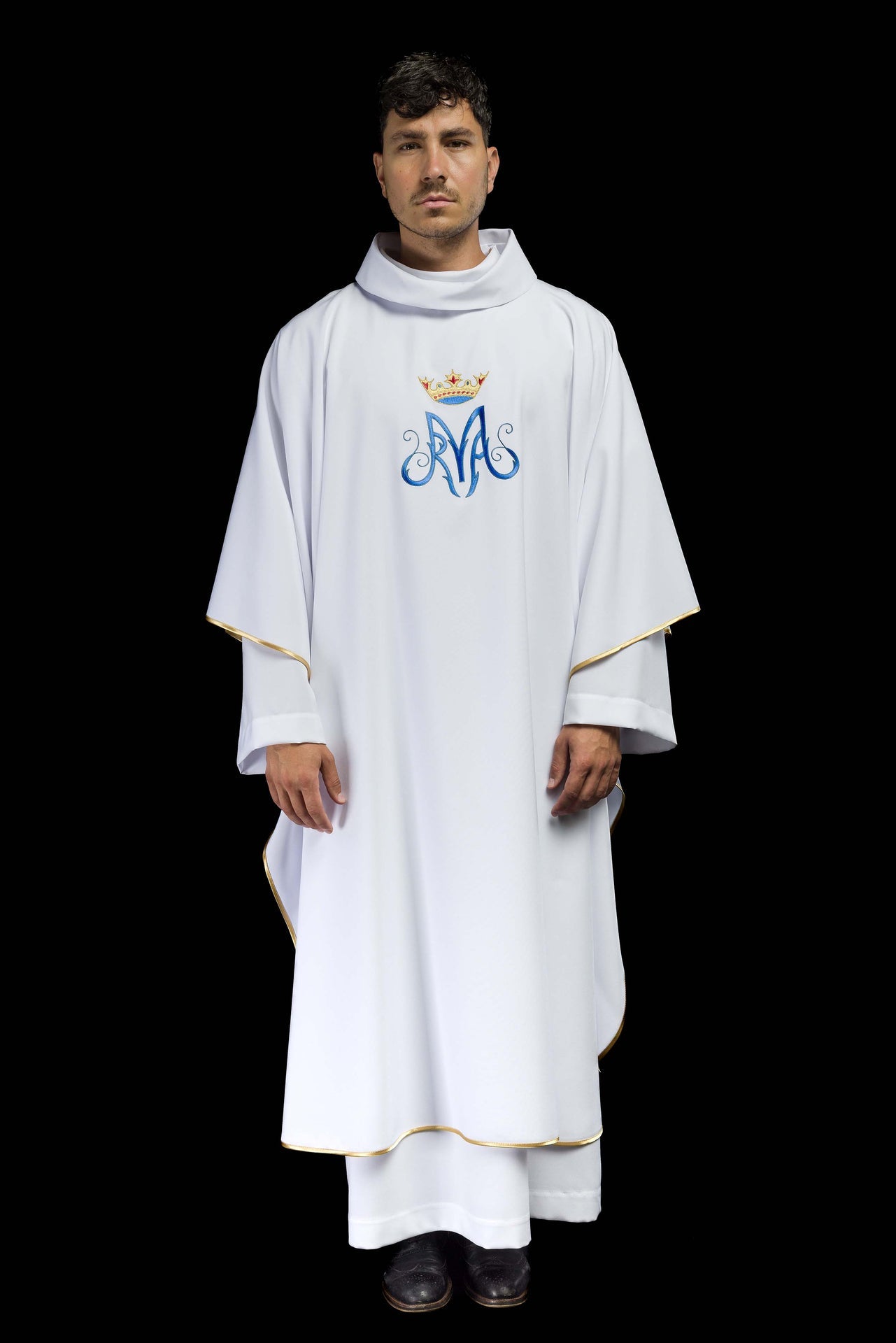 Biały ornat liturgiczny maryjny - ORNATY.PL