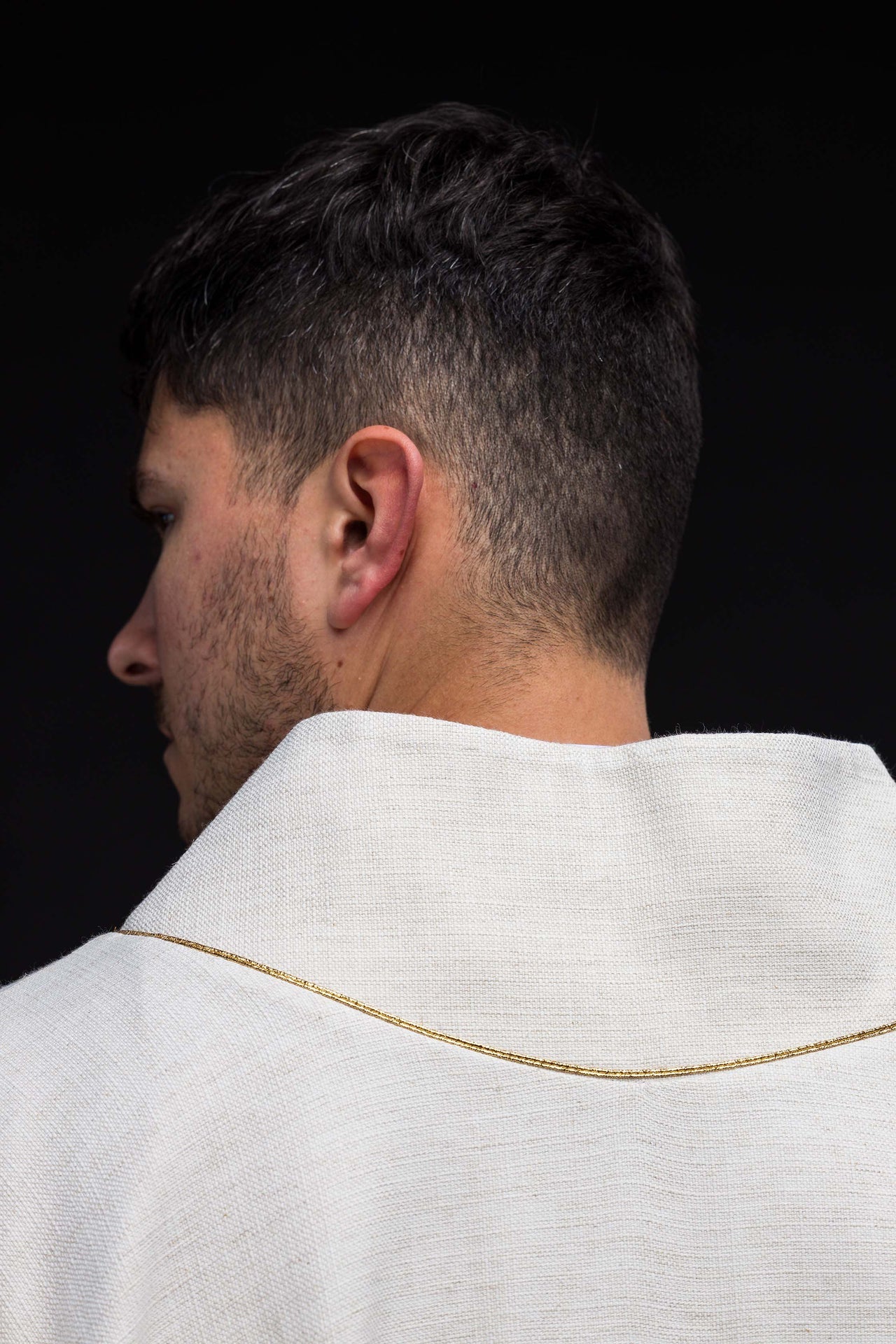 Ornamento bordado con la imagen de San Francisco