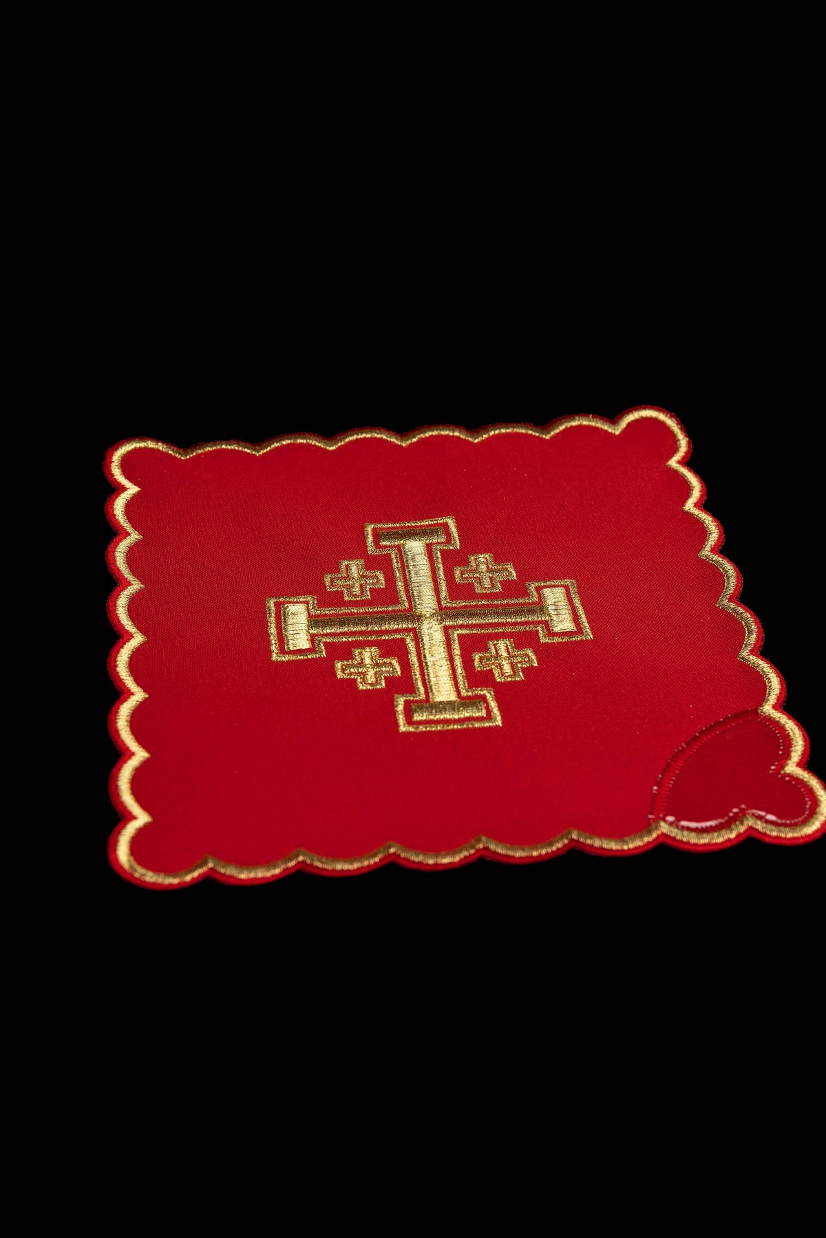 Juego de Palias con Cruz de Jerusalén bordada en cuatro colores litúrgicos