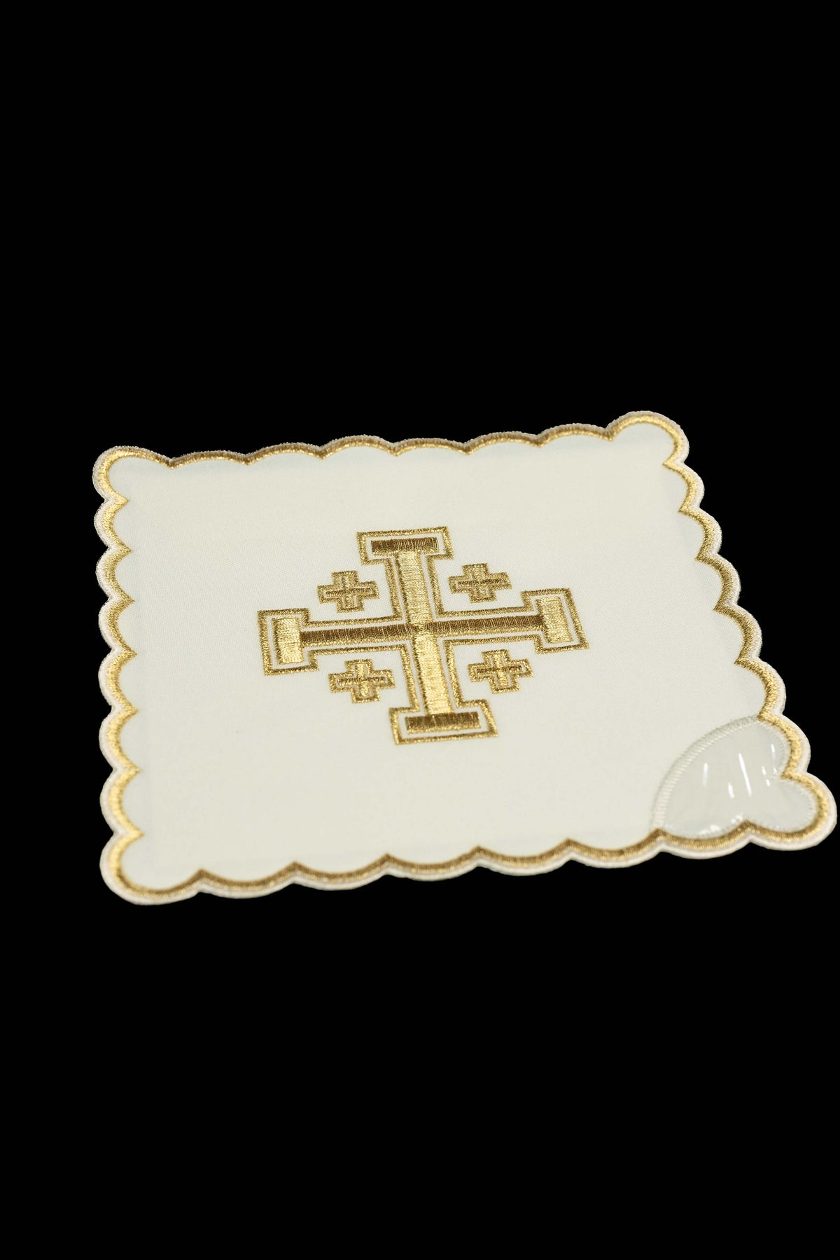 Juego de Palias con Cruz de Jerusalén bordada en cuatro colores litúrgicos