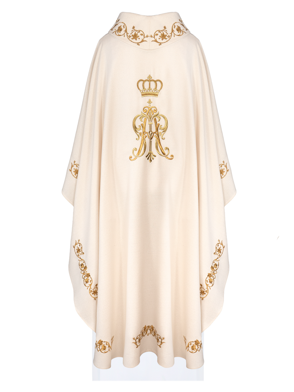 Ornat liturgiczny z haftowanym herbem Maryjnym i Koroną - ORNATY.PL