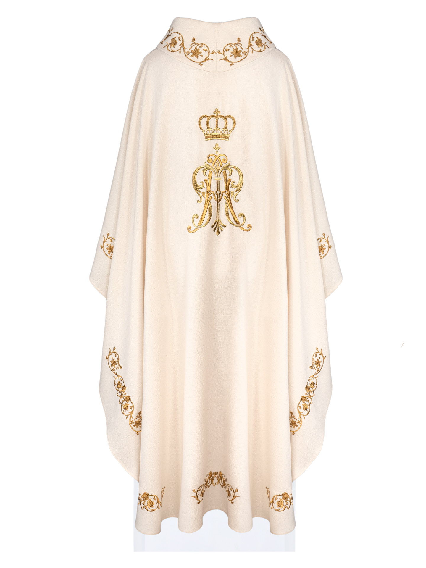 Ornat liturgiczny z haftowanym herbem Maryjnym i Koroną - ORNATY.PL