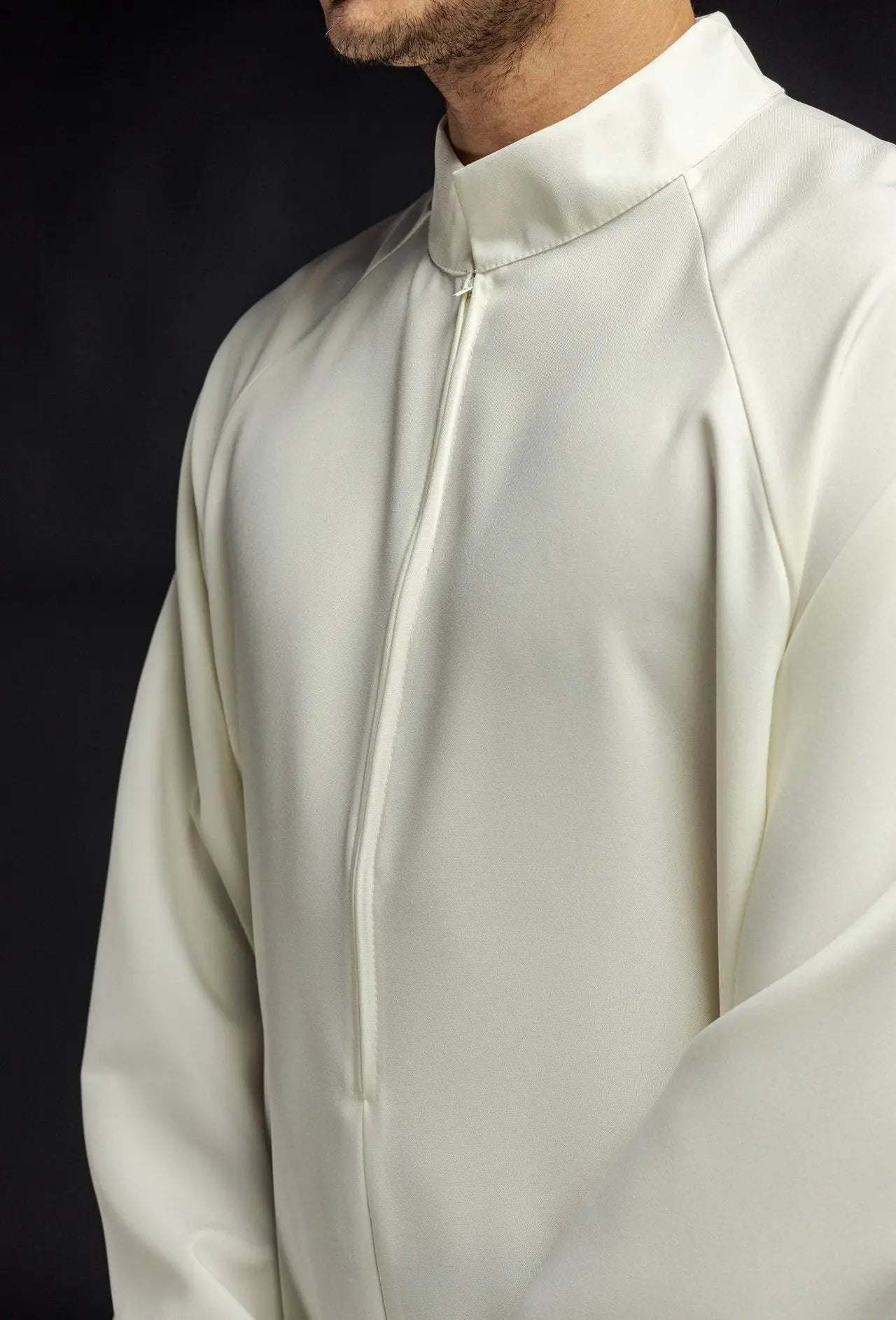 Túnica de sacerdote con cremallera frontal Ecru