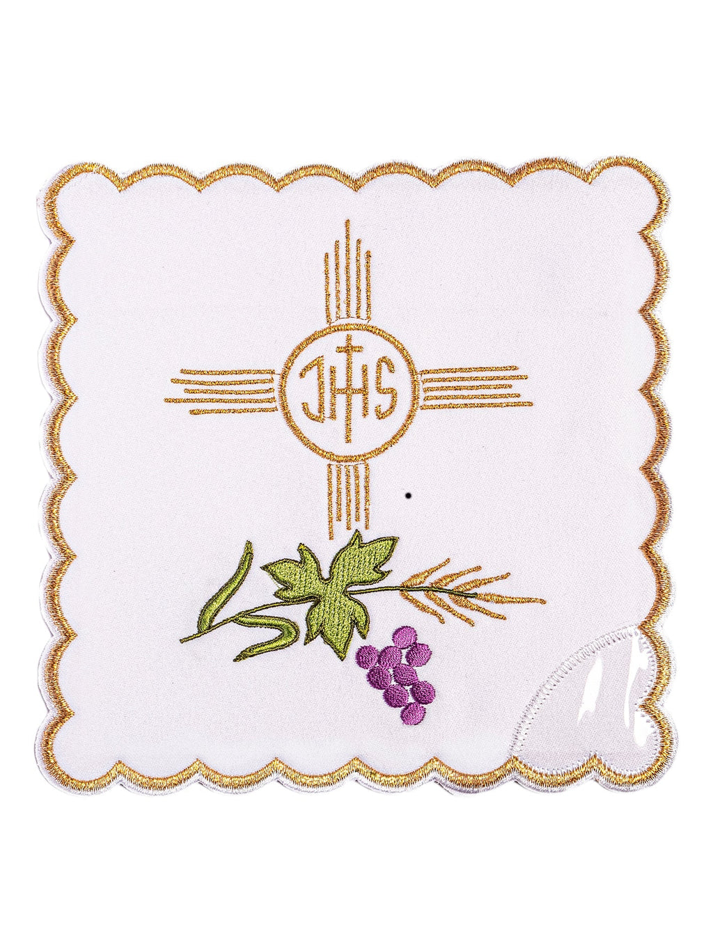 Bielizna kielichowa haftowana Krzyż i IHS