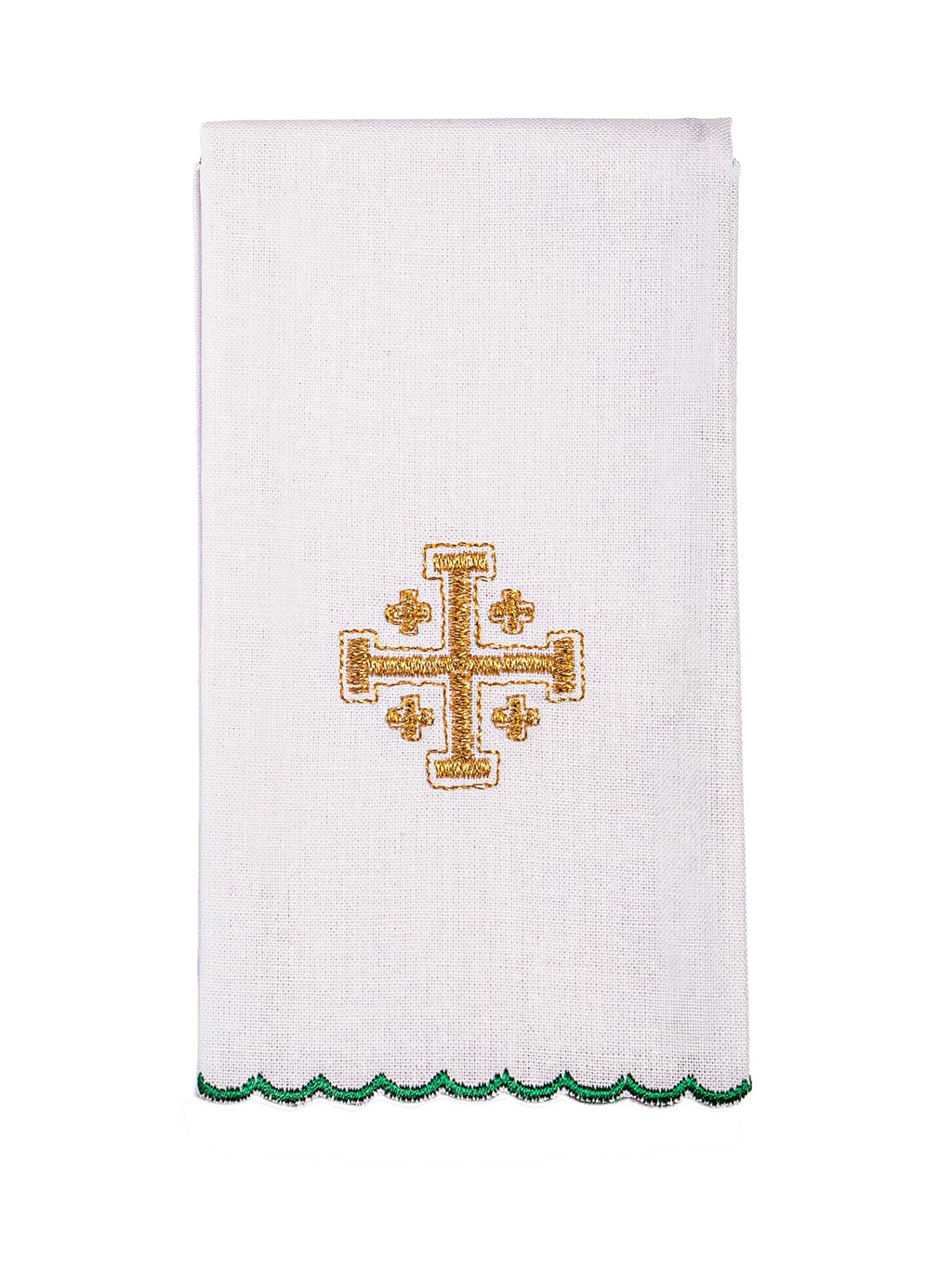 Bielizna kielichowa haftowana Krzyż Jerozolimski