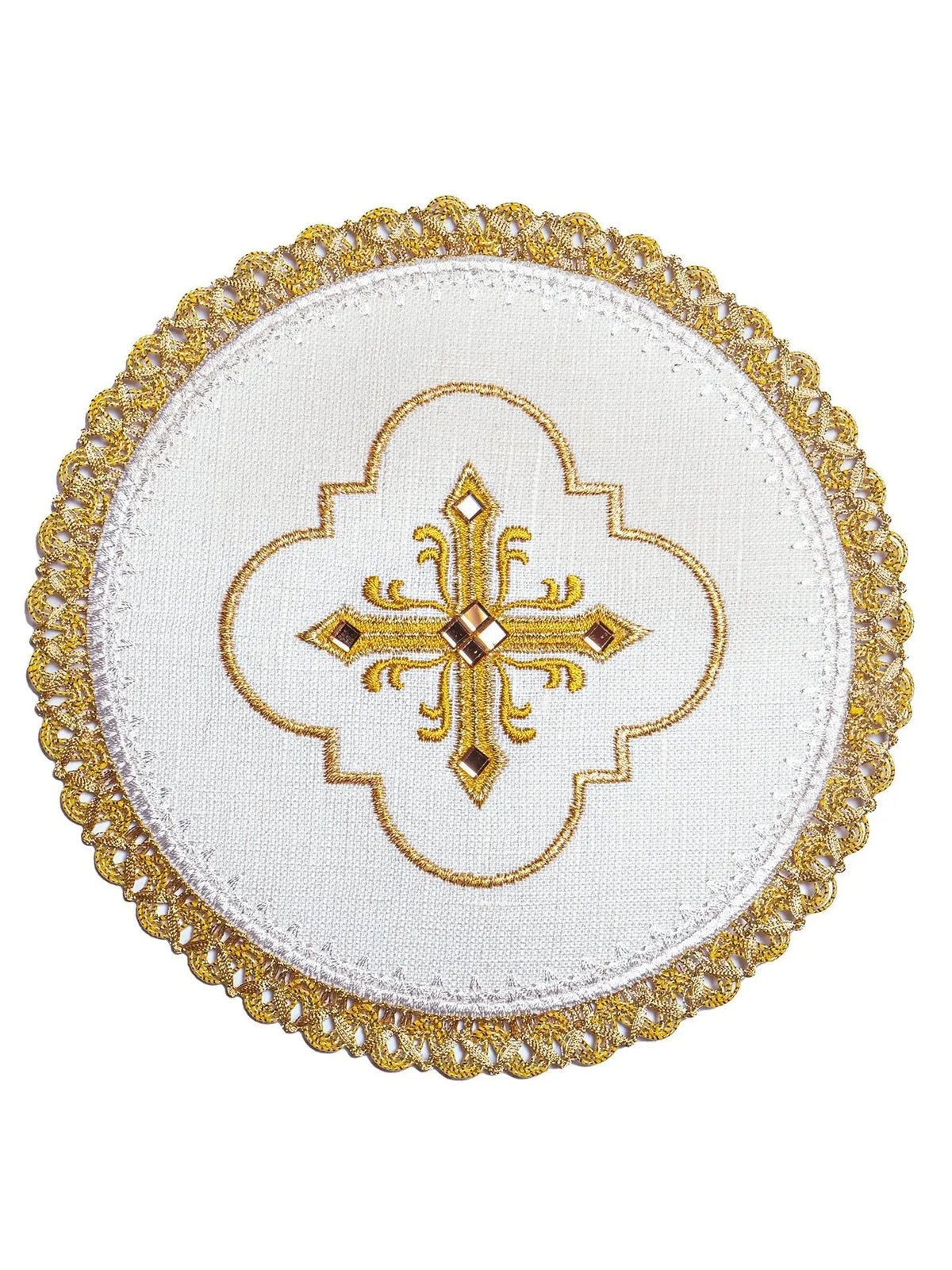 Linen cup linen richly embroidered with stones