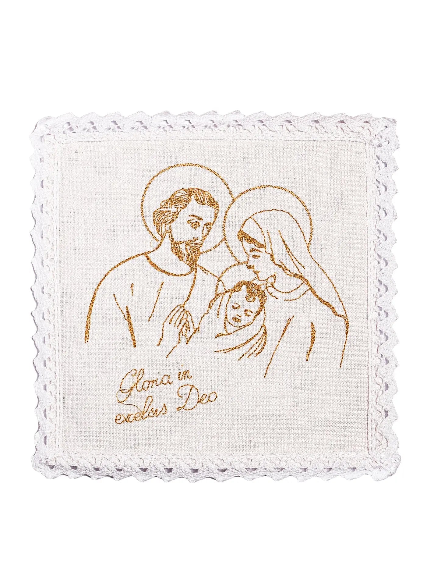 Lino de cáliz bordado de Navidad